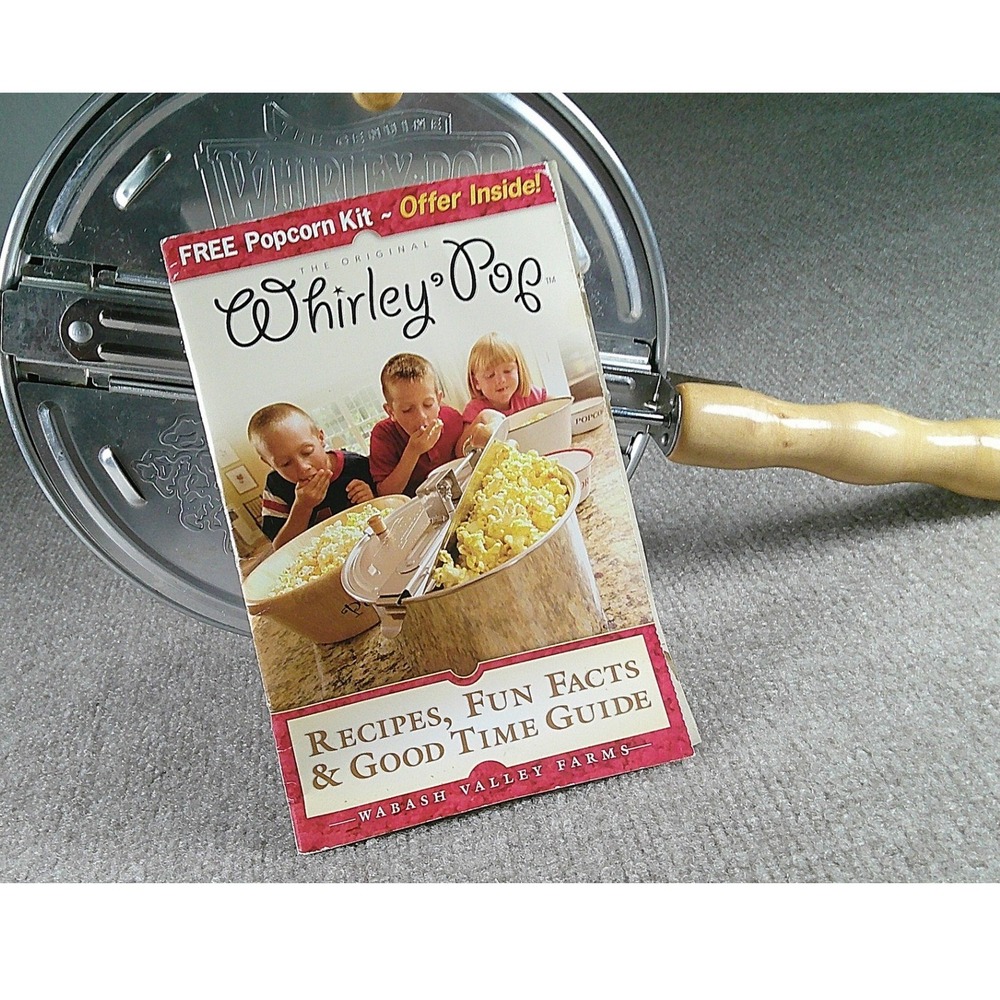 Wabash Valley Farms Whirley Pop Stovetop Popcorn Popper Aluminum 6 Quart Silver
